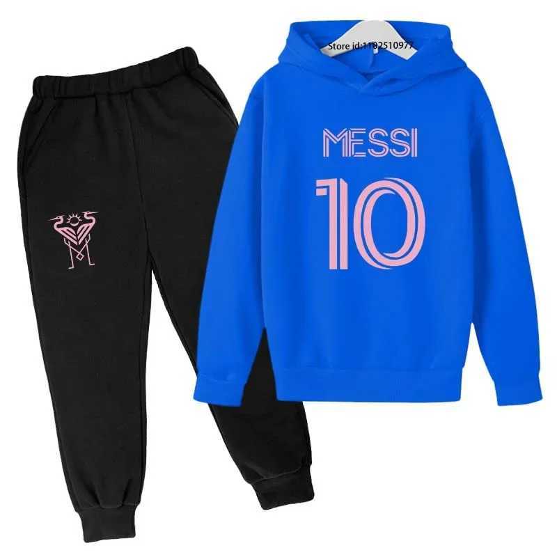 Clothing Sets Clothing Sets Boys and girls aged 3 to 13 size 10 printed fans 2 pieces of hoodie+pants set childrens clothing setL2405Y241113YBCH