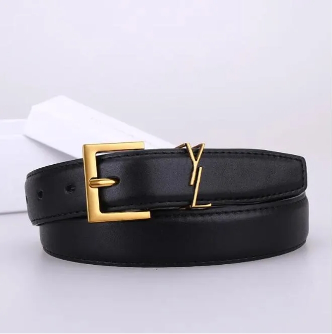 Designer high-end women's needle buckle thin Leather fashion waistband 3.0 cm wide high quality men's belt