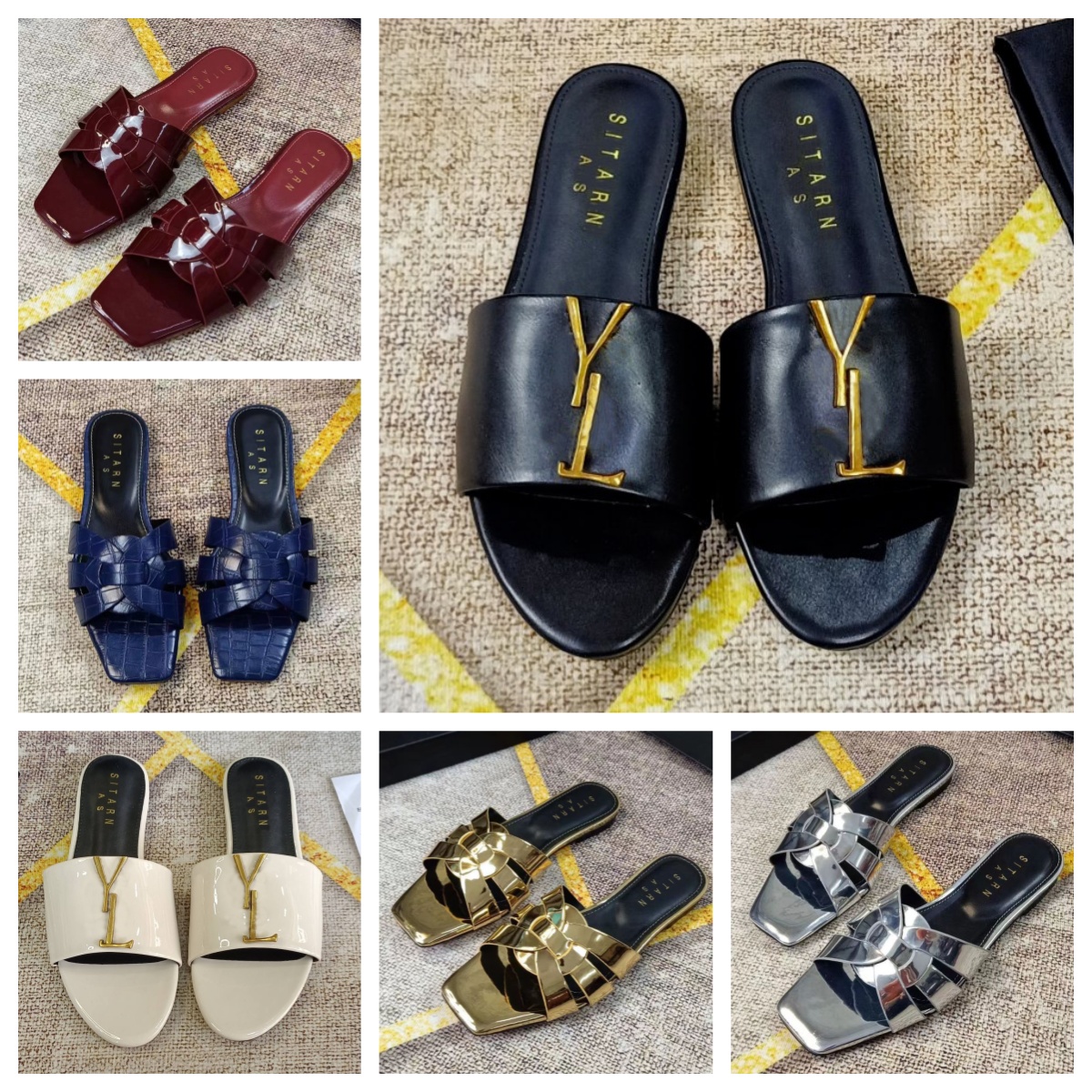 Designer Slippers Y+5L Sandals Slides Platform Outdoor Fashion Wedges Shoes for Women Non-slip Leisure Ladies Slipper Casual Summer Wide Flat Fli