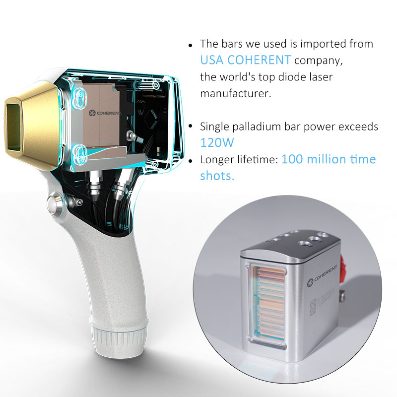 2023 Permanent hair removal 808nm diode laser hair removal machine Skin rejuvenation 1064nm 755nm three wavelengths equipment 2 years warranty