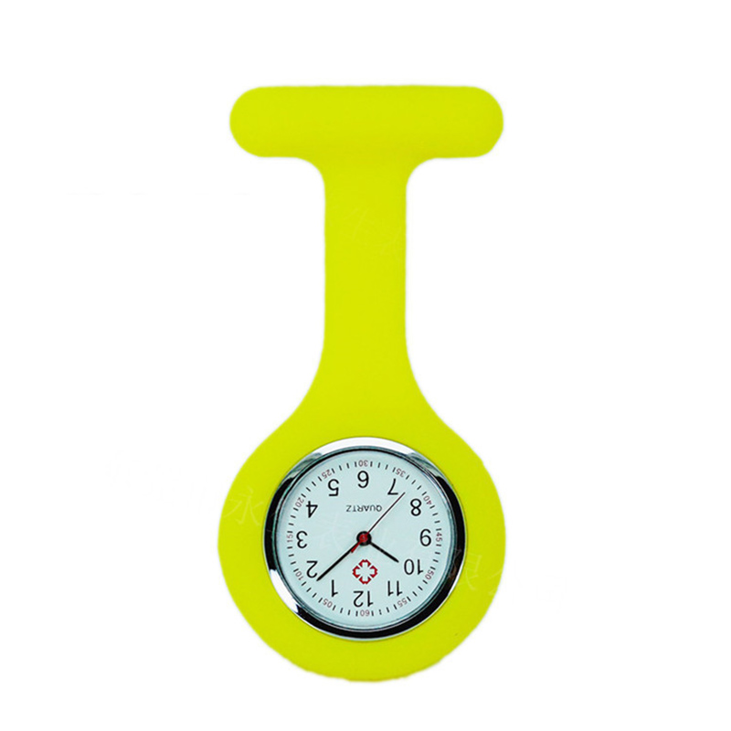 Silicone Nurse Pocket Watch Fashion Pin Christmas Gift Quartz Watches 15 Colors