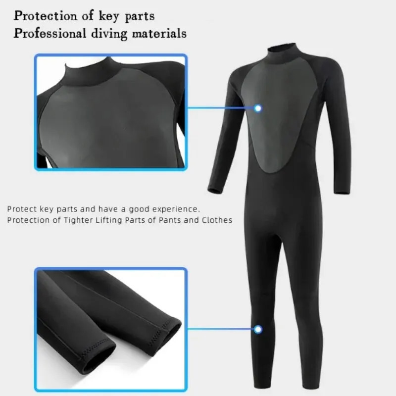 Diving suit mens cold and warm surfing suit breathable integrated thin long sleeved mens wet clothes 240429bj