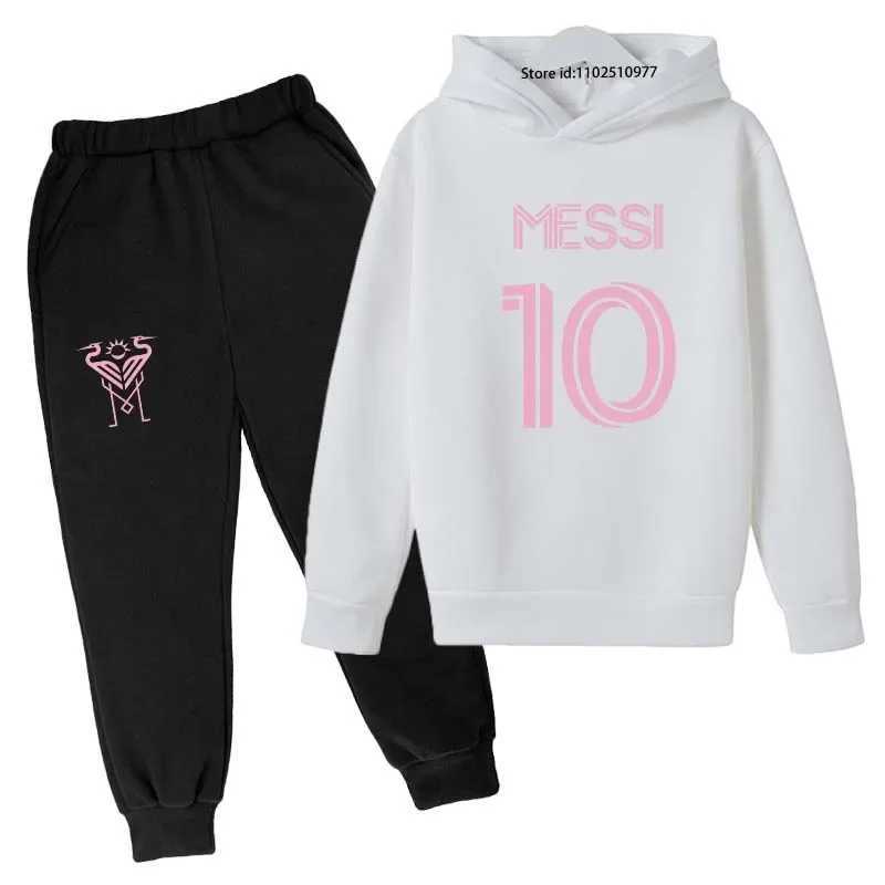 Clothing Sets Clothing Sets Boys and girls aged 3 to 13 size 10 printed fans 2 pieces of hoodie+pants set childrens clothing setL2405Y241113YBCH