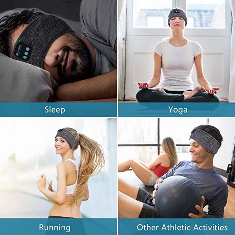 CASEiST Sleep Headband With Speaker Bluetooth Wireless Stereo Earphones Headphones Sleeping Headset Band Eye Mask Side Sleeper Headscarf Music Sports 