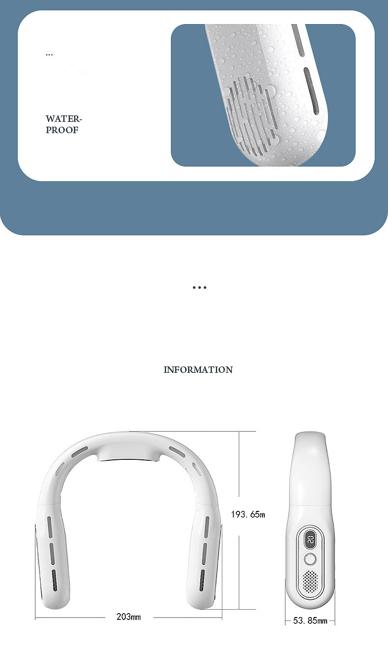 Hanging Neck Fan USB Rechargeable Foldable Long Endurance Stong Winds Fan Wearable Queit lightly Fan Portable Air Cooler Conditioner For Home Outdoors