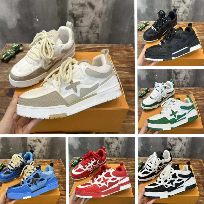Skate Sk8 Sneakers Designer Trainer Sneaker Casual Shoes Runner Shoe Outdor Leather Flower Ruuing Fashion Classic Women Men shoes Size 35-45