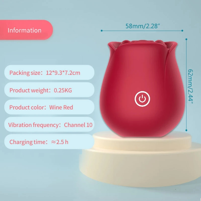 Clitoris Clit Stimulation Silicone Adult Sex Shop Sexy Rose Flower Shape Sucking Vibration Toy Vibrator Sucker for Women Female 240511