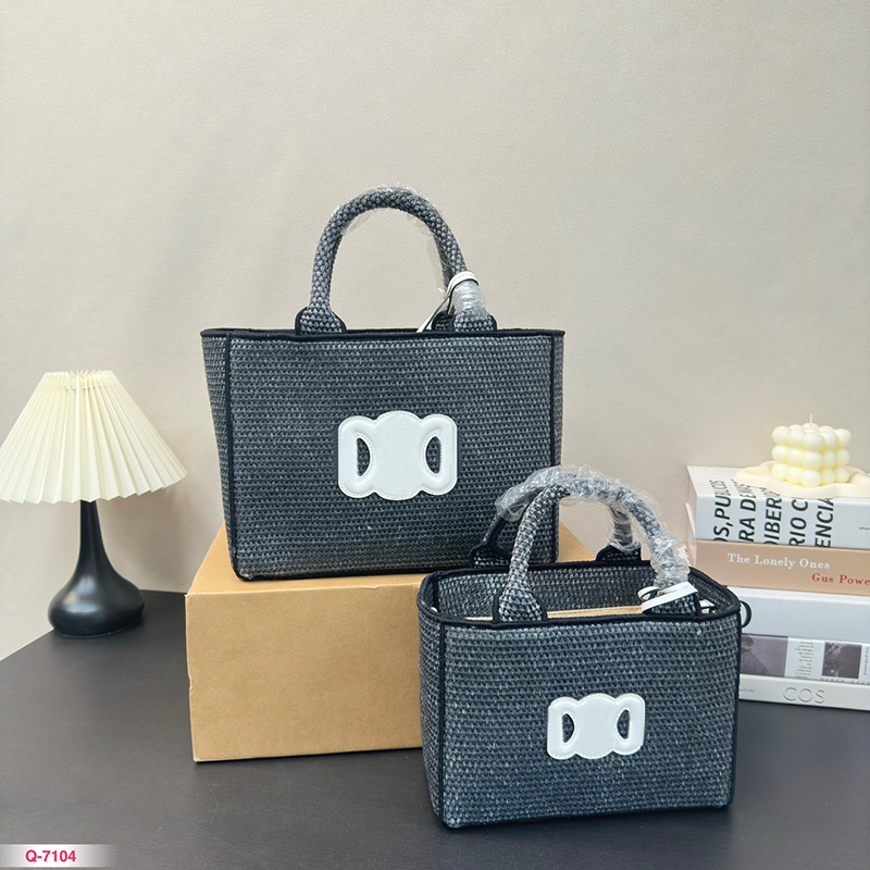 Summer Designer Beach Casual Straw Totes Womens Handbags Crochet Shoulder Bag Large Crossbody Hollow Out Canvas Bags 25CM 30CM
