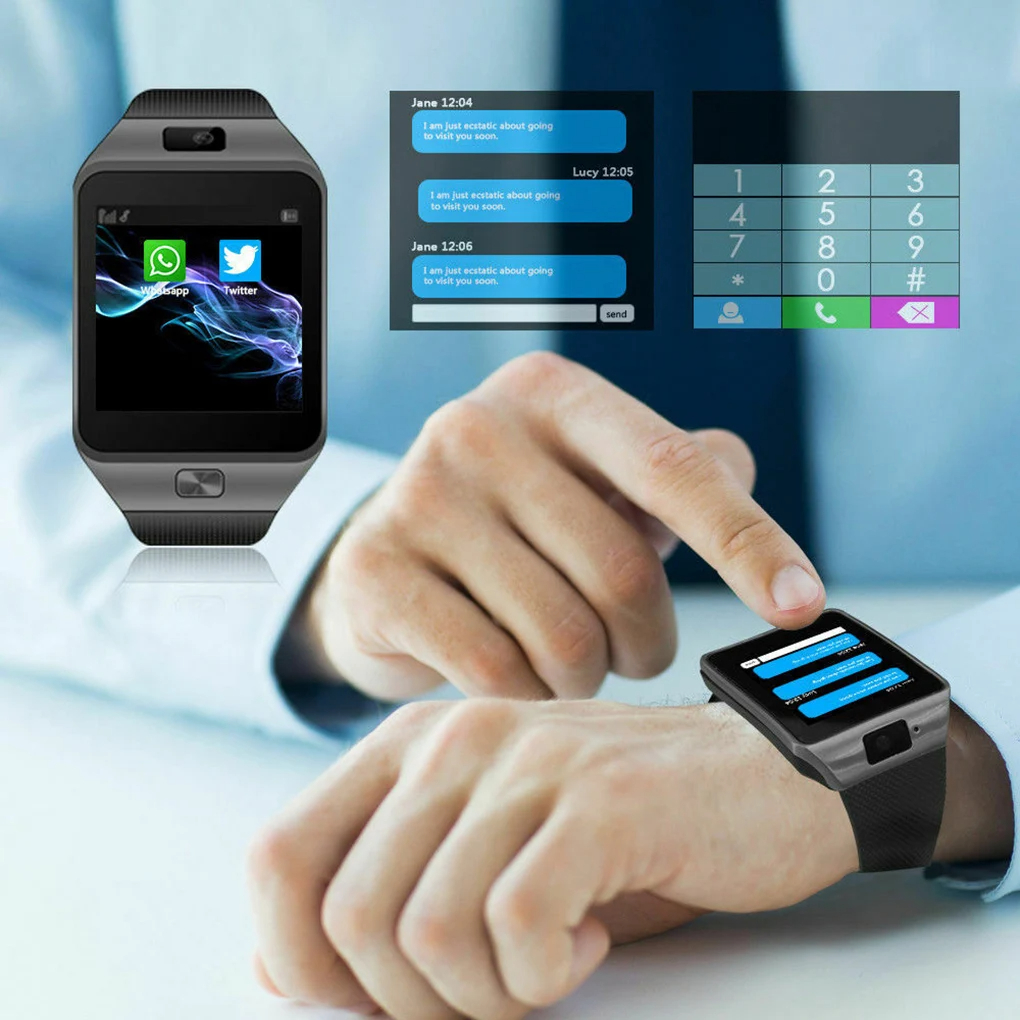 Smart Watch Sport Wristwatch 1.56 inch Touch Screen Bracelet Multimedia Phone Tracking Remote Electronic Equipment