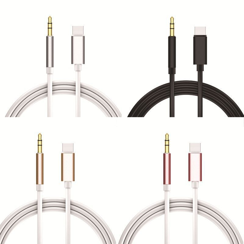 1m 3 feet Type-C USB-C To 3.5mm Male Audio Jack AUX Cable Adaptor Wire Line for iPhone 15 16 14 13 12 11 Xioami Accessories Car Speaker Converter