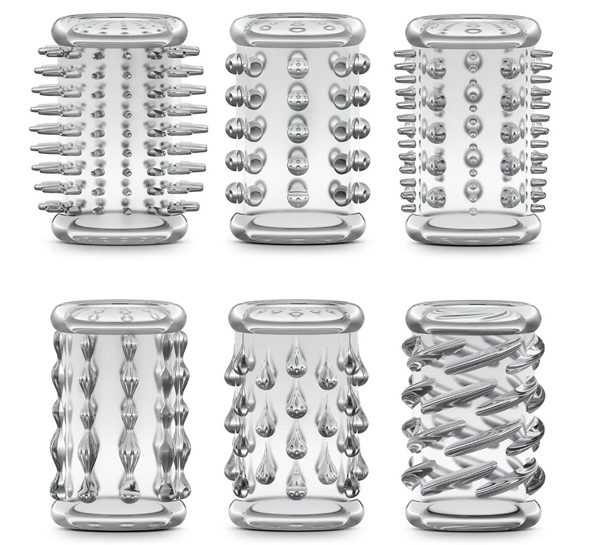 6 PCS Cock Ring Penis Sleeve Penis Enlargement Granule Clitoris Stimulate Delay Ejaculation Anal Plug Sex Toys For Men Sex Shop 240511