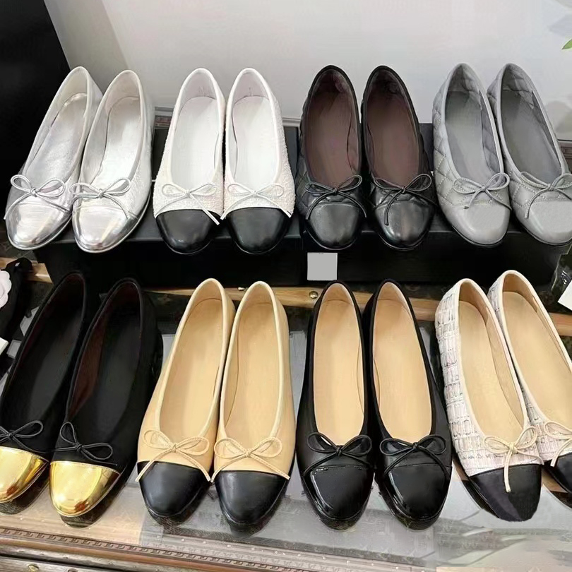 Fashion Dress shoe Brand channel Women Casual shoes ballet flats sneaker mans Designer Genuine leather Outdoors travel walk sandal ladies indoor House party loafer