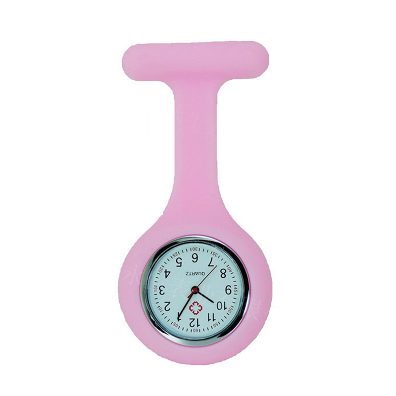 Silicone Nurse Pocket Watch Fashion Pin Christmas Gift Quartz Watches 15 Colors