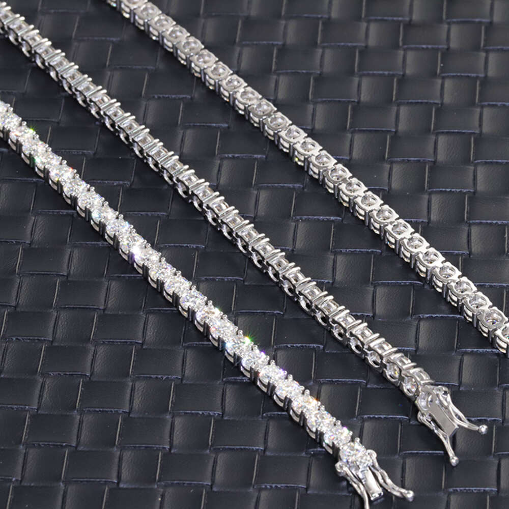 designer bracelets cuban k for men women sterg sier vvs iced out bracelet 2mm-6.5mm moissanite tennis chain
