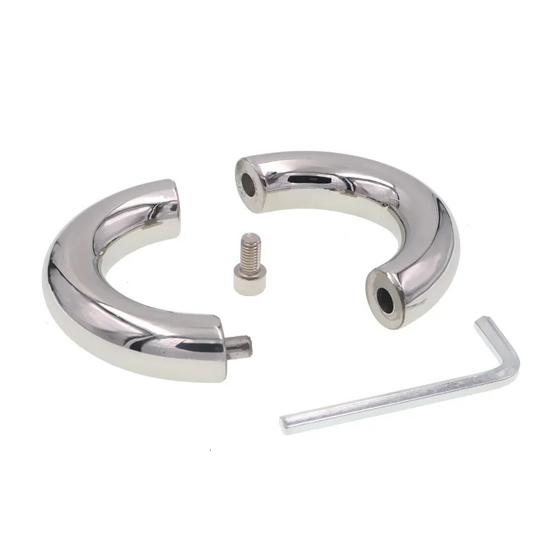 Male Scrotum Testis Restraint Heavy Cock Penis Rings Metal Chastity Device Ball Stretcher Sex Toys for Men Gay Delay Ejaculation 240511