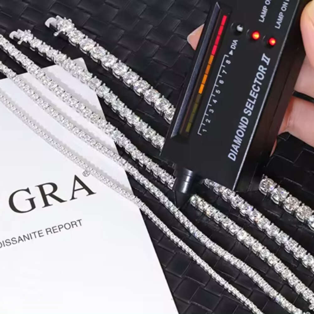 designer bracelets cuban k for men women sterg sier vvs iced out bracelet 2mm-6.5mm moissanite tennis chain