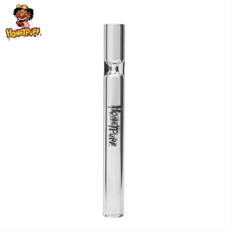 Smoking Shop Glass Taster Bat for Pipe - Standard Size Herb One-Hitter with Hose & Cleaner