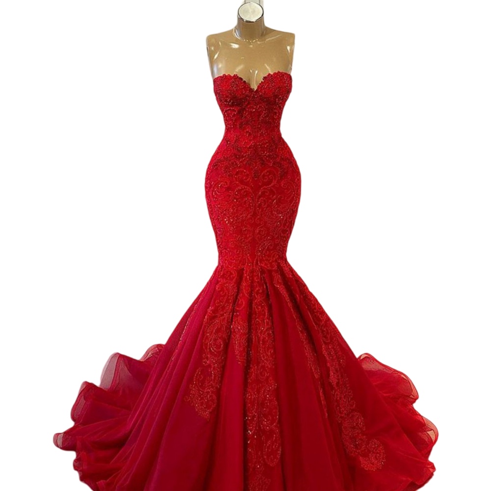 Sexy Prom Dresses Sweetheart Lace Appliques Dark Red Sequins Crystal Beads Sleeveless Mermaid Evening Party Gowns Special Ocn Wears