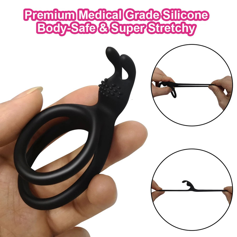 Silicone Cock Ring Penis Rings Delay Ejaculation Male Masturbator Clitoral Stimulation Sex Toys for Couples Adults Sex Product 240511