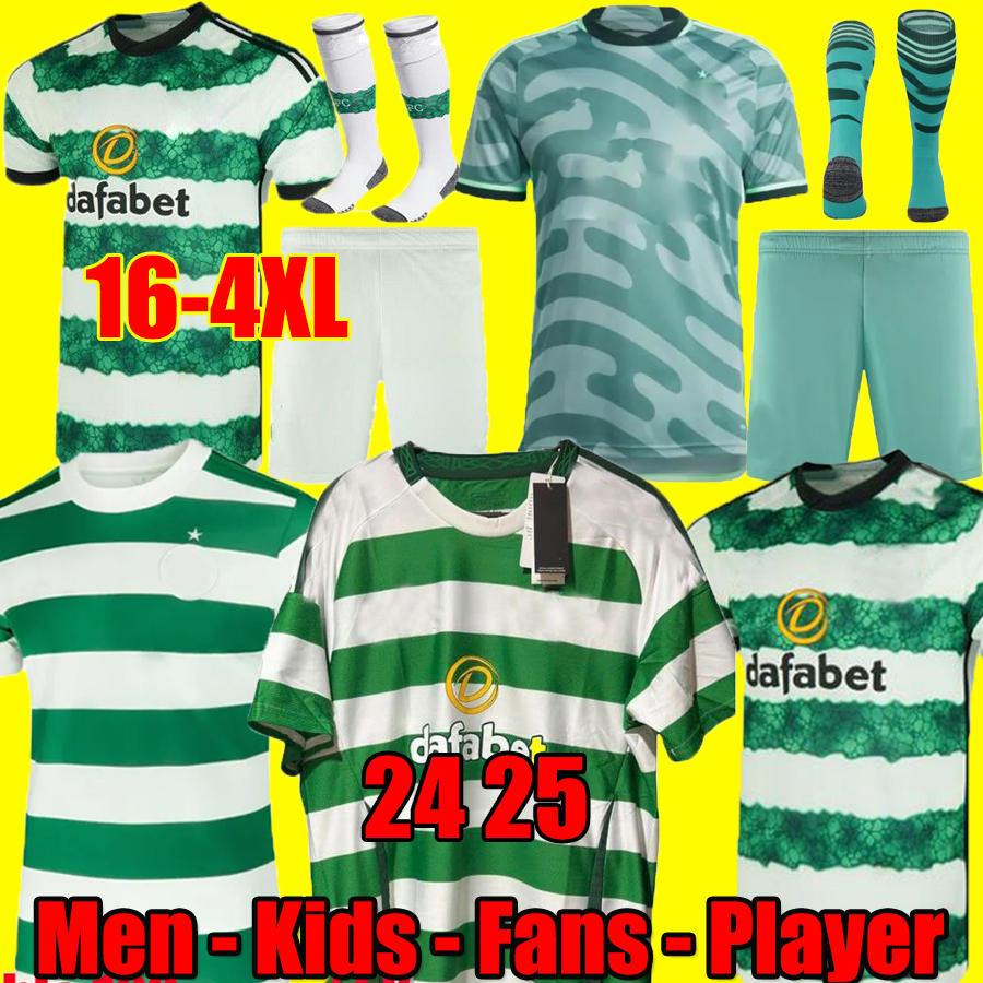 3XL 4XL 23 24 25 Celtic Soccer Jerseys Home away KYOGO EDOUARD ELYOUNOUSSI TURNBULL AJETI CHRISTIE JOTA GRIFFITHS FORREST 2024 Celts MEN kit uniforms Football Shirt