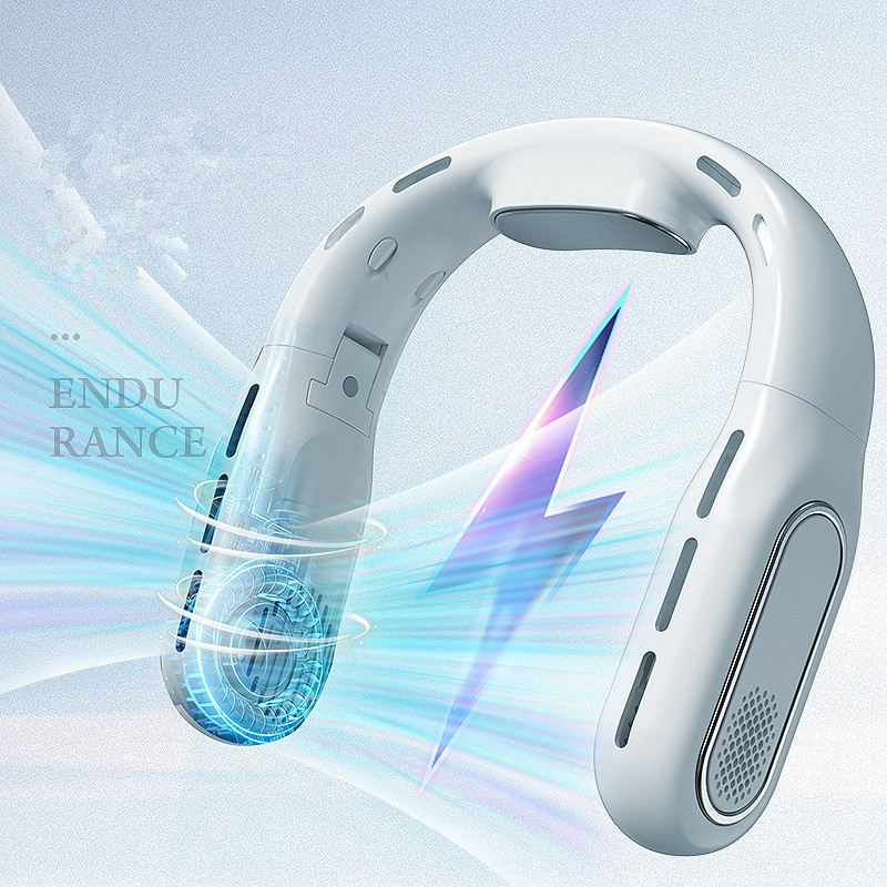 Hanging Neck Fan USB Rechargeable Foldable Long Endurance Stong Winds Fan Wearable Queit lightly Fan Portable Air Cooler Conditioner For Home Outdoors