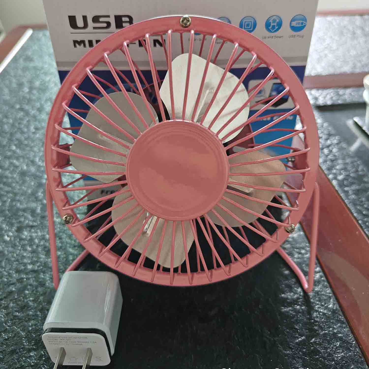 Mini Usb Fan Universal Home Office Car Portable Mini Fan Aluminum Small Desk USB 4 Blades Cooler Cooling Fan 4 Inch With Plug