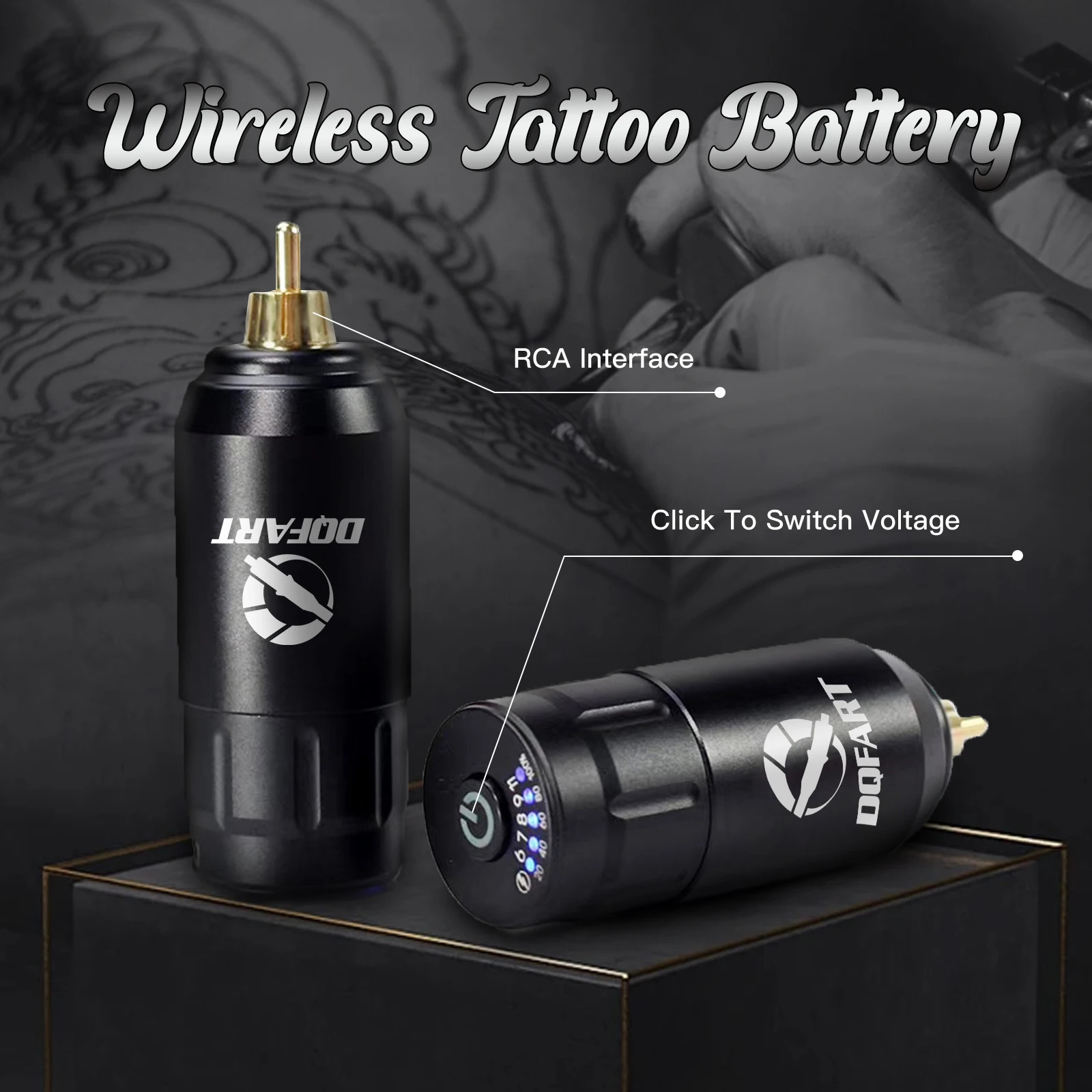 DQFART Wireless Tattoo Kit Rocket Machine Needle Cartridge Ink For Beginner Artists Battery 240510