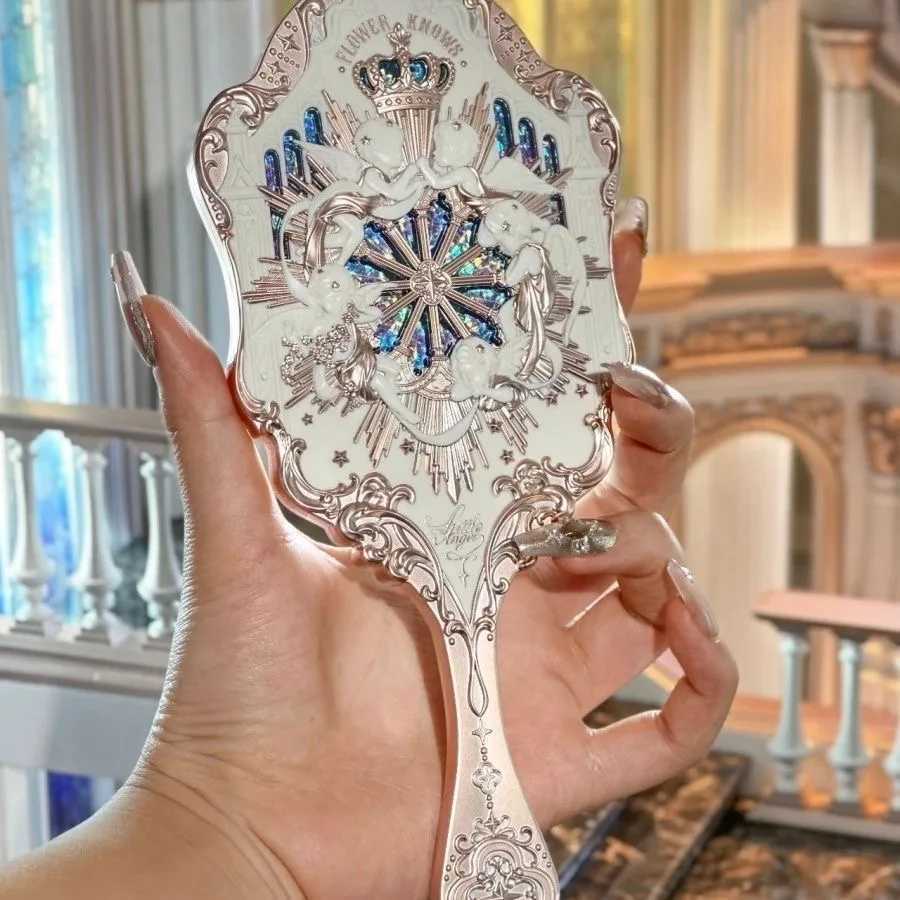 Compact Mirrors Angel Series Handheld Mirror Black White and Pink Mirrors d240510