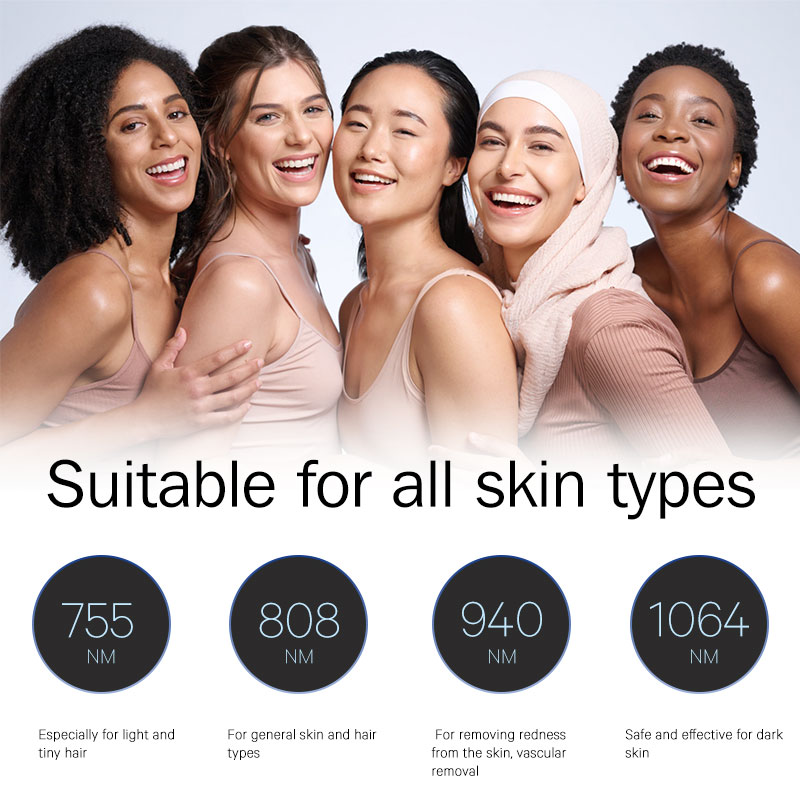 2023 Permanent hair removal 808nm diode laser hair removal machine Skin rejuvenation 1064nm 755nm three wavelengths equipment 2 years warranty