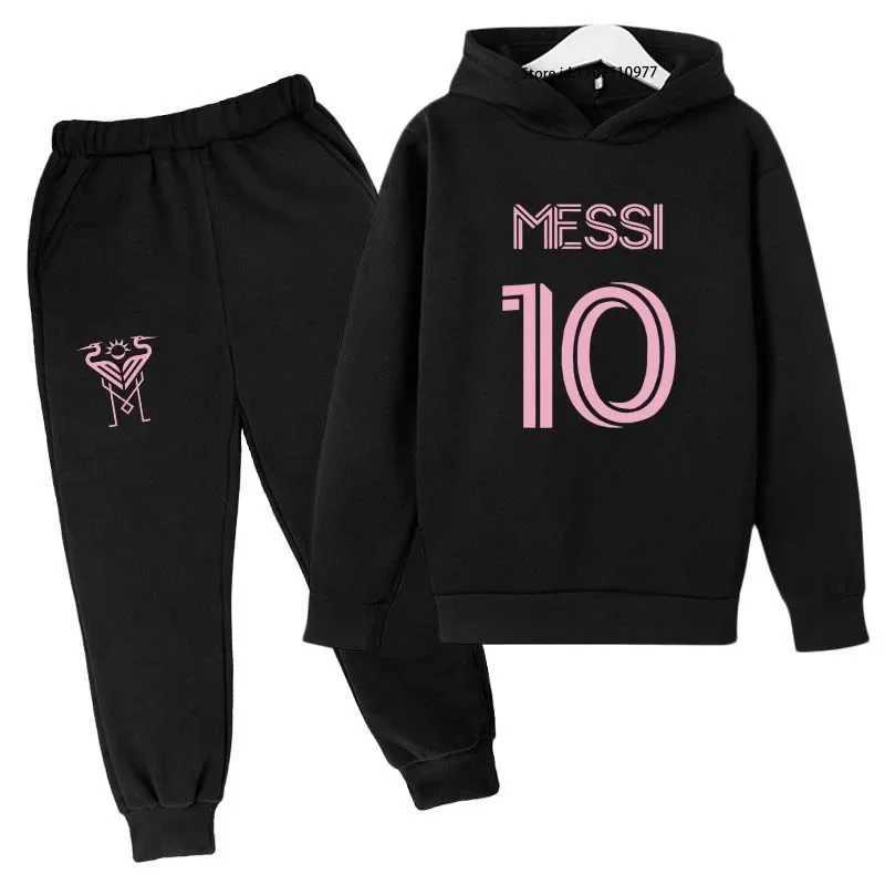 Clothing Sets Clothing Sets Boys and girls aged 3 to 13 size 10 printed fans 2 pieces of hoodie+pants set childrens clothing setL2405Y241113YBCH