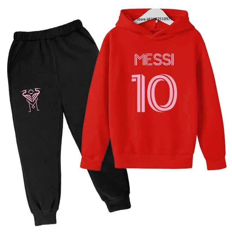 Clothing Sets Clothing Sets Boys and girls aged 3 to 13 size 10 printed fans 2 pieces of hoodie+pants set childrens clothing setL2405Y241113YBCH