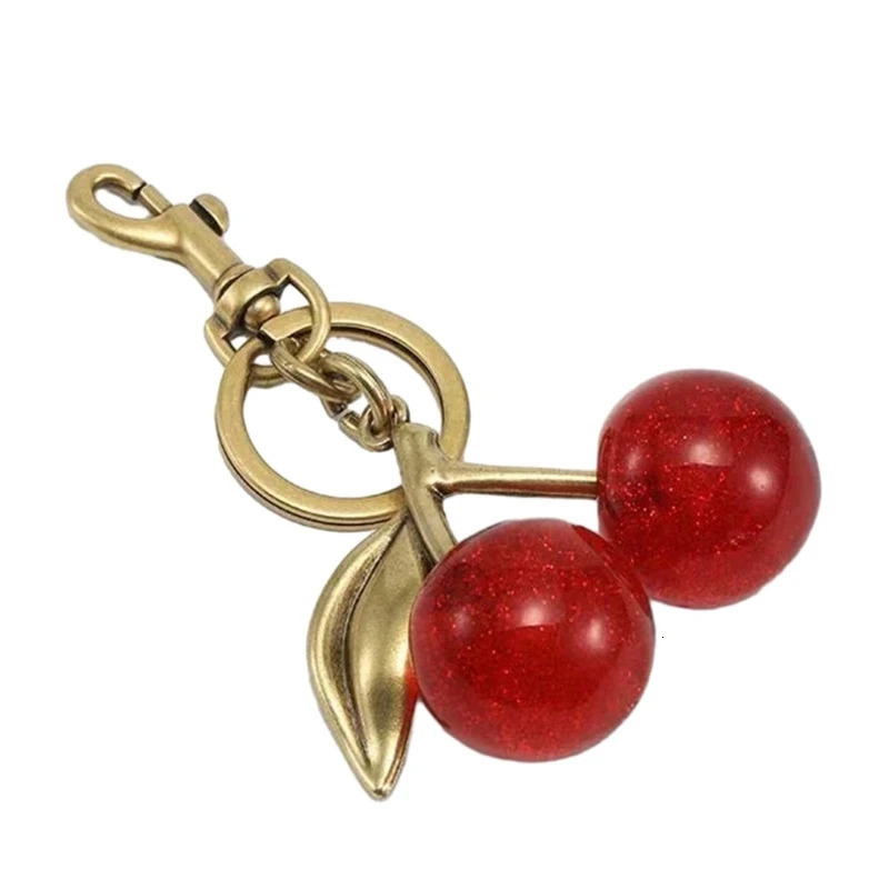 Exquisite Cherry Keychain Pendant Versatile Cherry Bag Charm Keychain Antique CherBag Charm for Womens AccessoriesDropship 240508