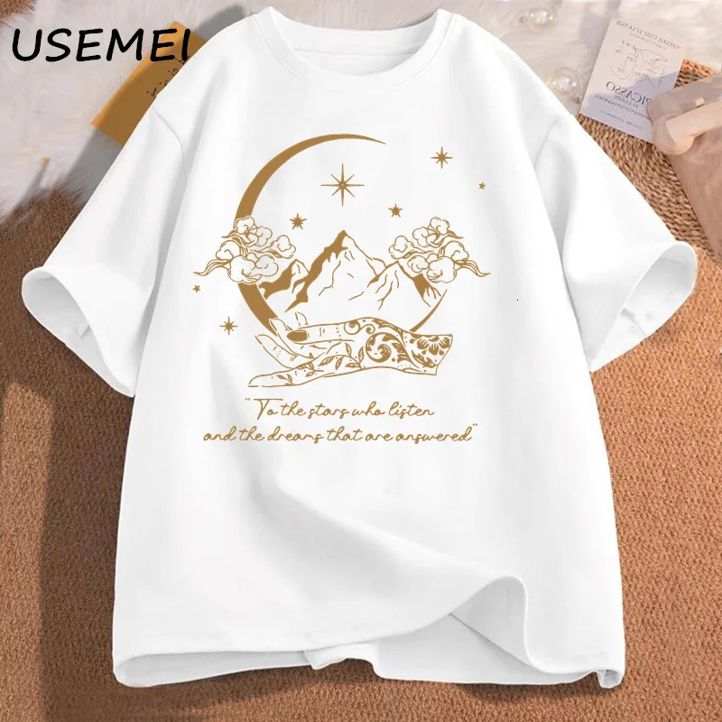 Velaris City of Starlight Tshirt Women To The Star Who Listen Acotar SJM Merch Tshirts Cotton Tees 240510