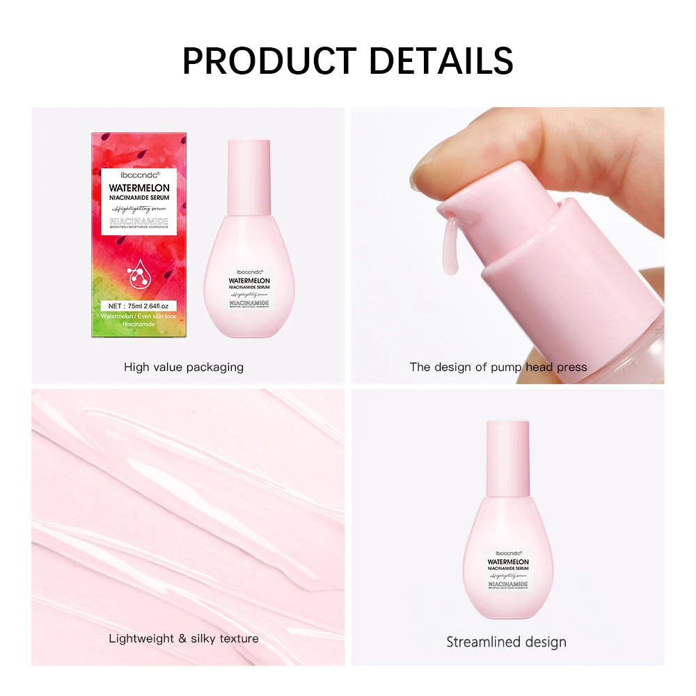 Watermelon Glow Niacinamide Dew Drops Makeup Primer Cream Lightweight Serum Priming Liquid Brigher 240514 dh910320090