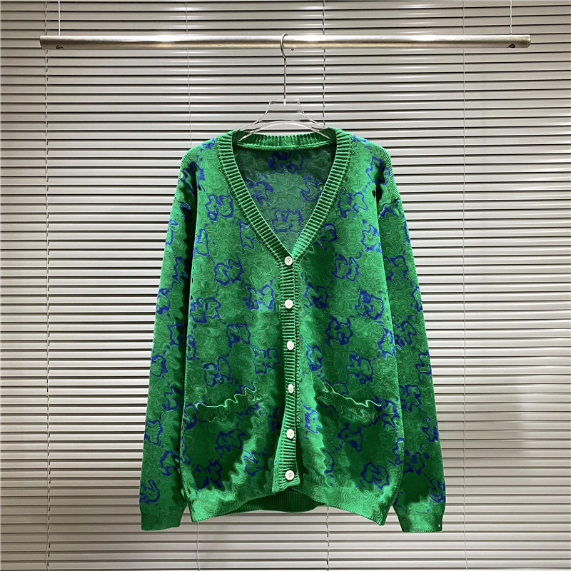 womens sweater autumn trendy long-sleeved knit top high-end Loose cardigan sweater coat designer Sweater women thin Knit green sweaters