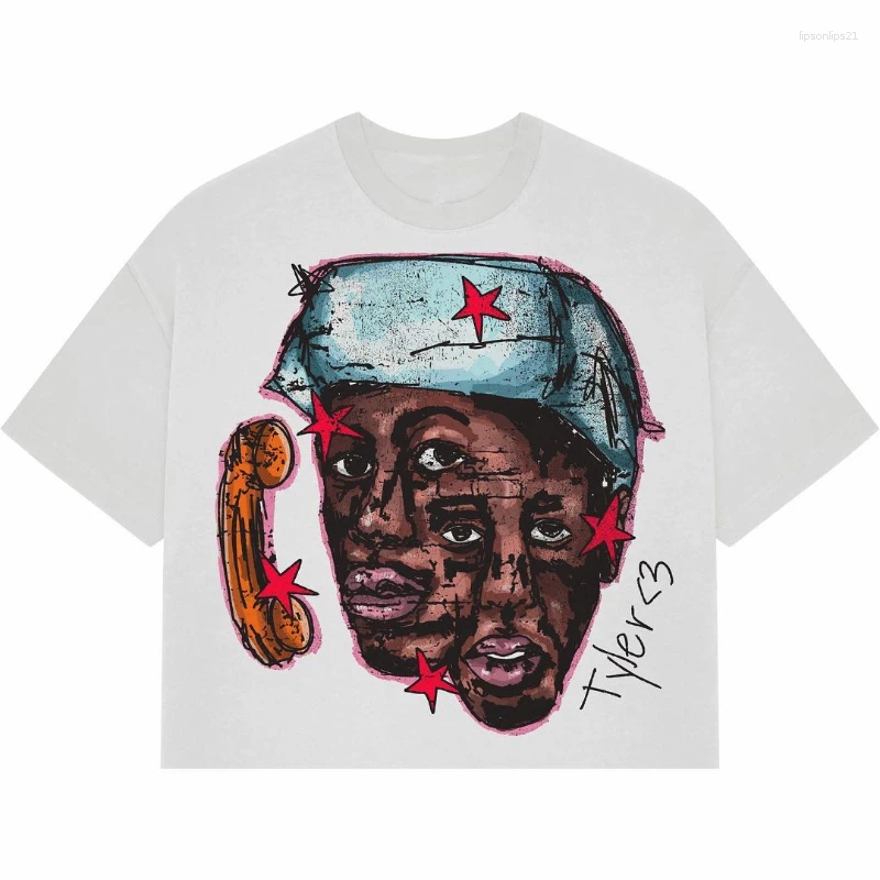 Men's T Shirts Y2K Shirt Men Women Vintage Hip Hop Graffiti Graphics Printed Streetwear Goth Degenerate Art Pattern Oversized Unisex