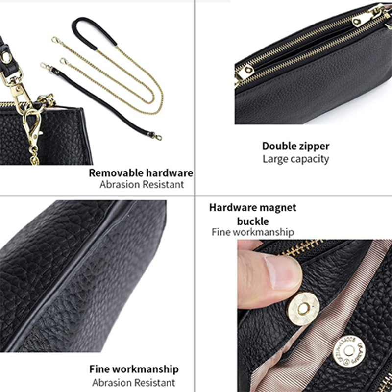 tote cross body bag, simple soft leather women's bag, one shoulder portable small bag
