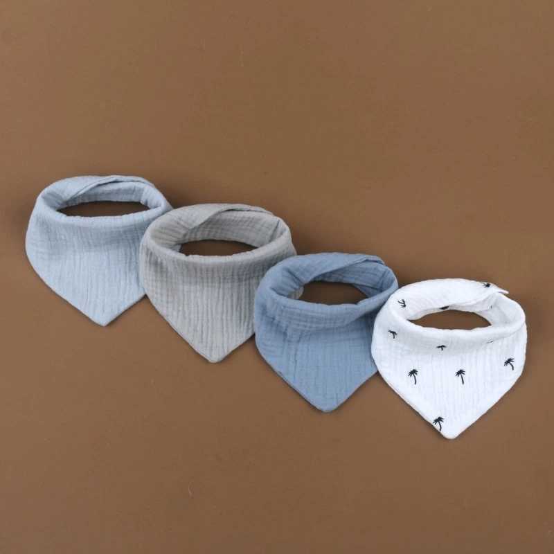 Bibs Burp Cloths 4Pcs/pack Infant Drooling Bib Print Burp Cloths for Baby Cotton Saliva Towel G99CL4812
