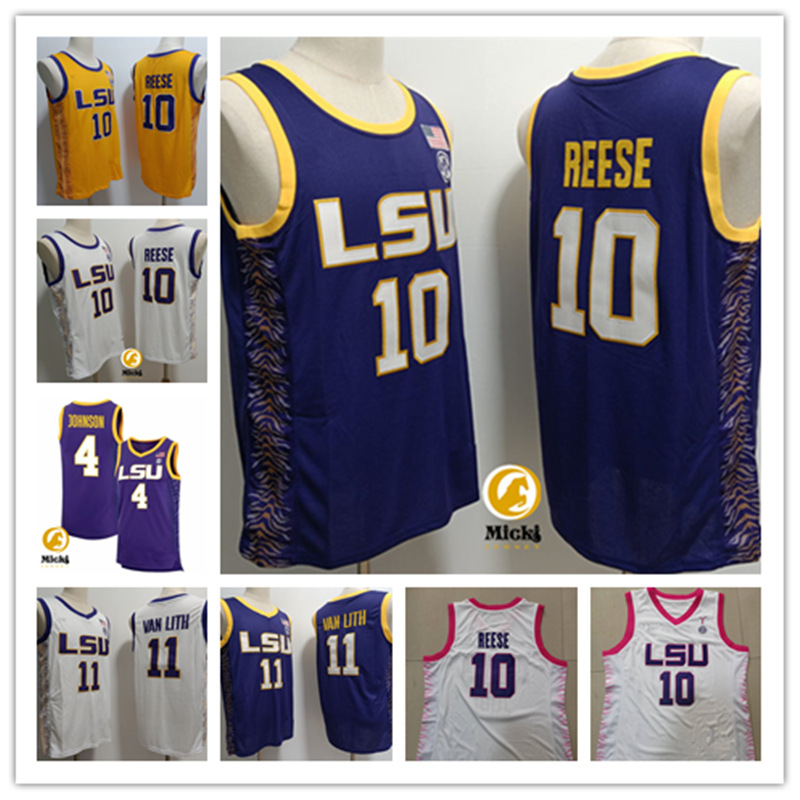 Angel Reese LSU Womens Basketball Jerseys Mens Stitched 4 Flau'jae Johnson 11 Hailey Van Lith LSU Tigers Jerseys