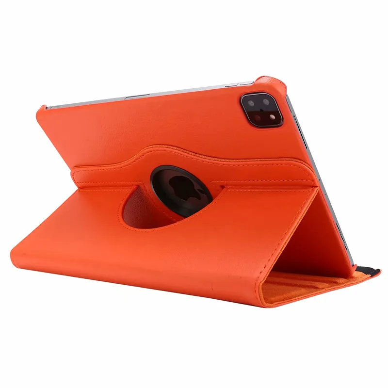 Slim PU Leather Case For iPad Pro 12.9 inch 360 Rotating Stand Lichee Leather Flip Tablet Cover Cases with Auto Sleep/Wake