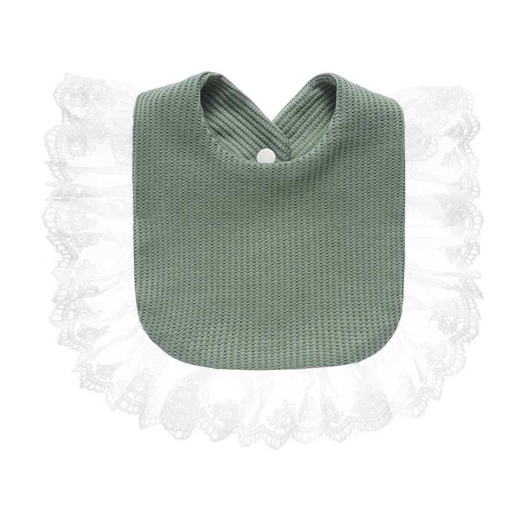 Bibs Burp Cloths Korean Style Baby Waffle Feeding Drool Bib Ruffle Infants Saliva Towel Soft Cotton Burp Cloth For Newborn Toddler Kids Bibs NewL4812