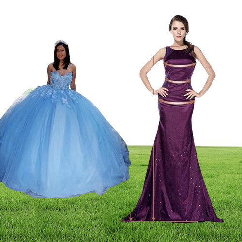 Abendkleider Sweet 16 Prom Dresses Sweetheart 3DApplique Sky Blue Tulle Quinceanera Dresses Long Party Formal Gowns