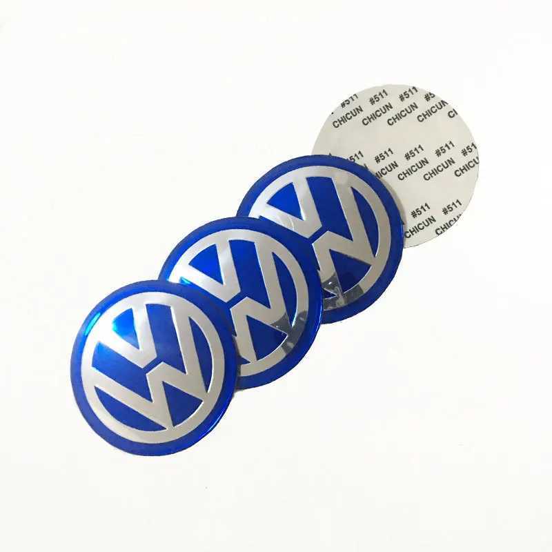 Car Stickers 4PCS 56mm 65mm Car Wheel Center Hub Emblem Sticker for VW Volkswagen Golf Polo Passat Touran Jetta accessories T240513