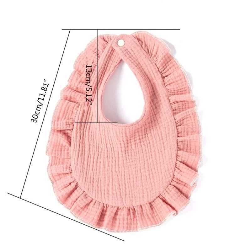 Bibs Burp Cloths 2023 New Baby Feeding Drool Bib Ruffle Floral Infants Lace Saliva Towel Soft Cotton Burp Cloth For Newborn Toddler Kids BibsL4812
