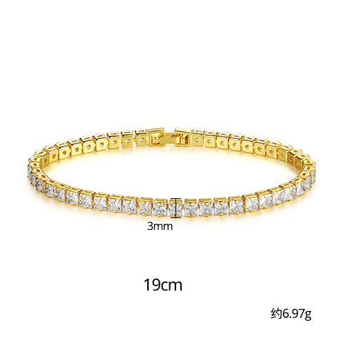 Designer 3MM Zircon 17CM 19CM Bracelet for Women Full Diamond Tennis Sports and Leisure Graduation Season Jewelry Free Shipping