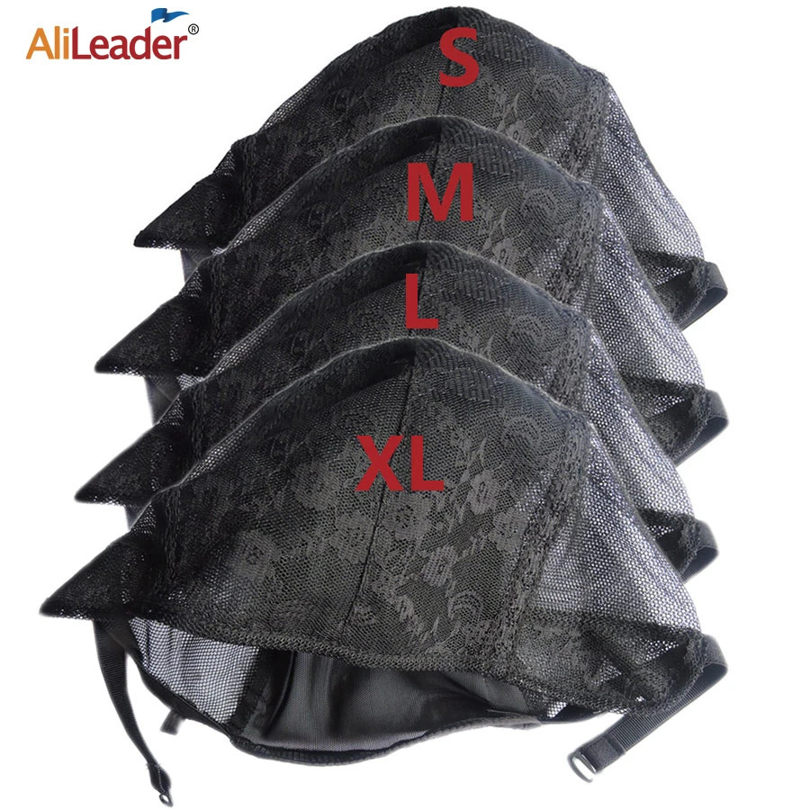 Selling 5 Pcs Fishnet Mesh Wig Cap Stretchable Lace Wig Caps For Making Wigs With Adjustable Straps Bonnet Perruque 240507