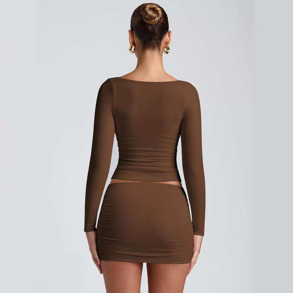 new Straight Y2K summer women's collar long sleeved T-shirt design with a light and mature style slim fit spicy girl top F51429 ddmySept nd mture