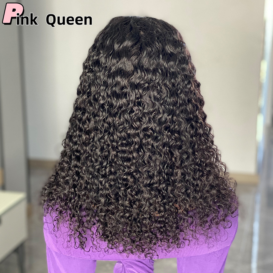 16 Inch Curly Lace Front Human Hair Wigs For Black Women Pre Plucked Brazilian 4x4 Deep Wave Frontal Wig Synthetic Black Hd Lace Wig