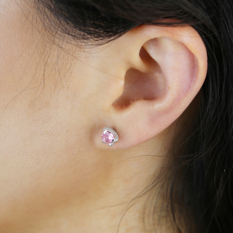 New 925 Sterling Silver Colorful Dragon Claw Earrings Simple Piercing Micro Pave Bling Cz Zircon Ice Out Men Women Punk Jewelry