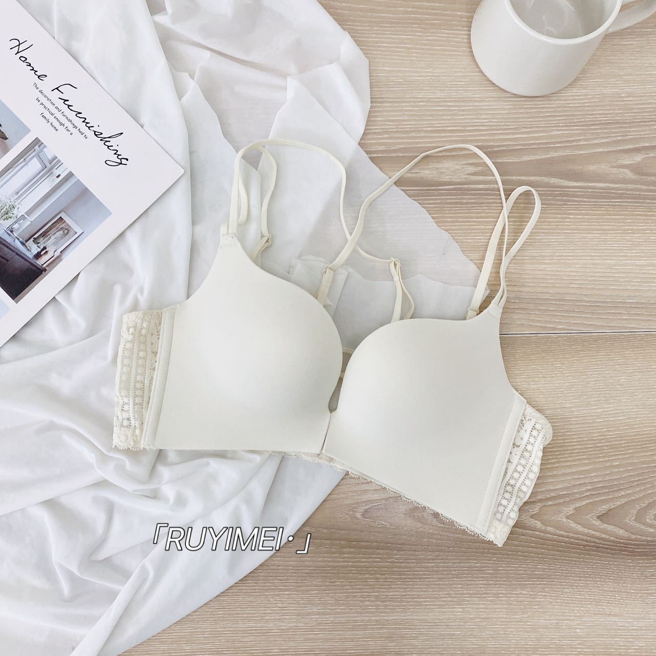 Plus Size Bra Women Lace Bralette Top Padded Brassiere Wireless Seamless Lingerie DDD F Cup Underwear Biustonosz 201202